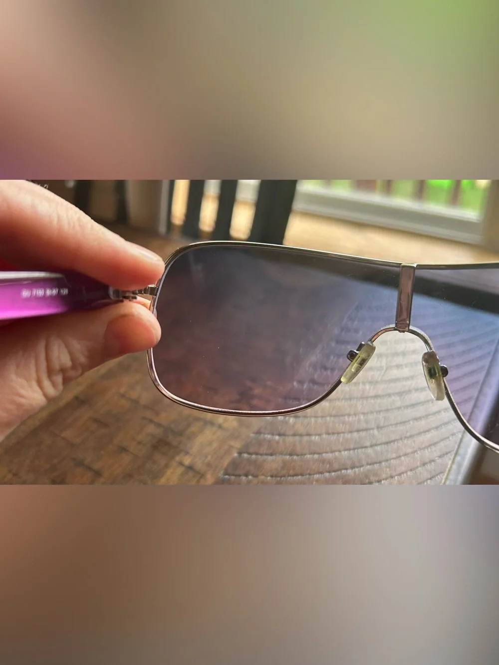 GUESS Blue and Purple Sunglasses with Original Cheetah Print Case